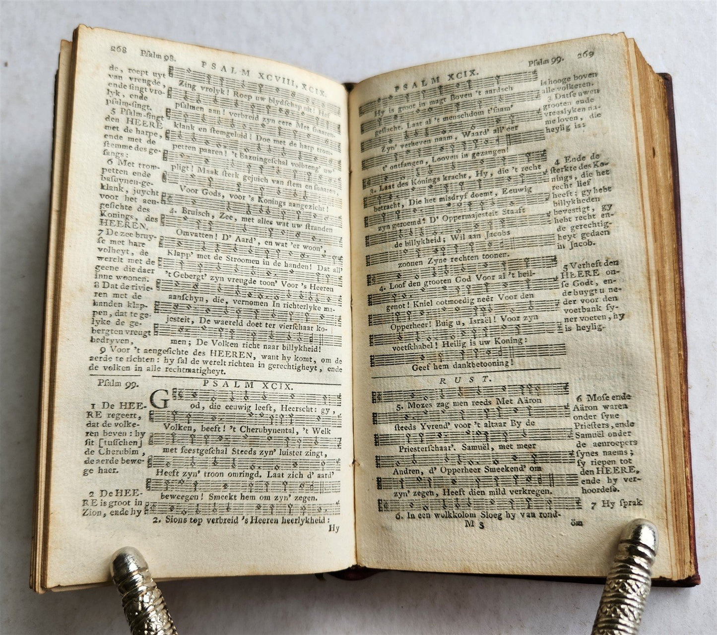 1769 BOOK of PSALMS in DUTCH fine binding ANTIQUE HET BOEK der PSALMEN