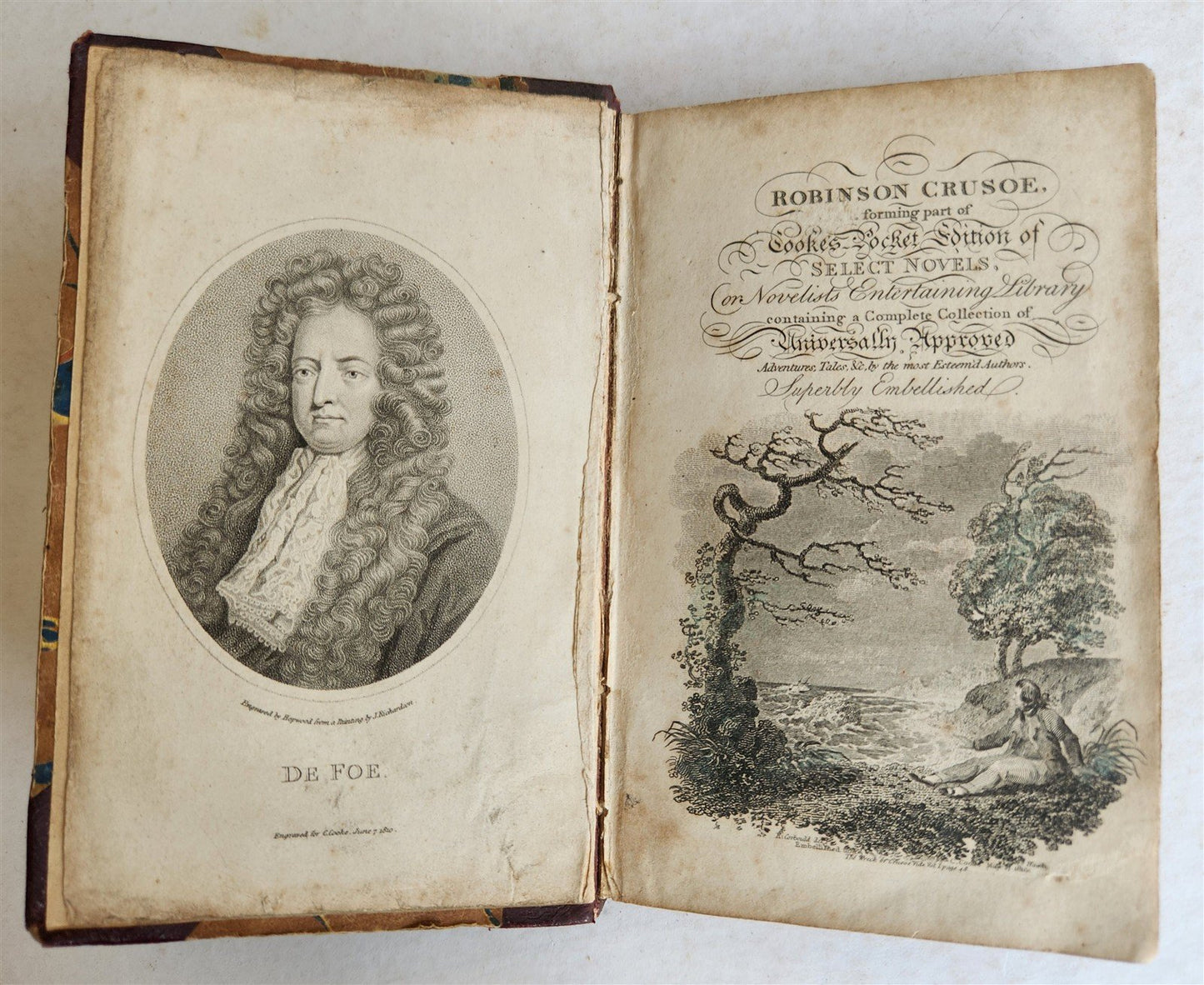1793 LIFE & ADVENTURES of ROBINSON CRUSOE 3 VOLS antique ILLUSTRATED in ENGLISH