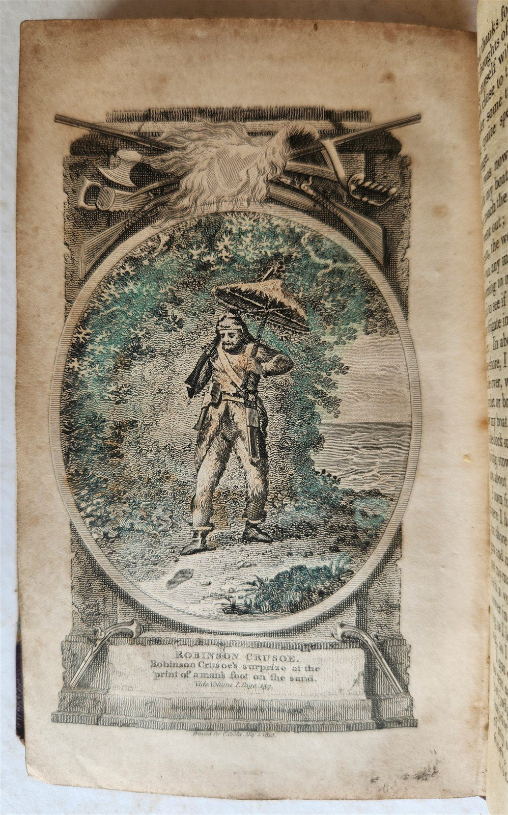 1793 LIFE & ADVENTURES of ROBINSON CRUSOE 3 VOLS antique ILLUSTRATED in ENGLISH