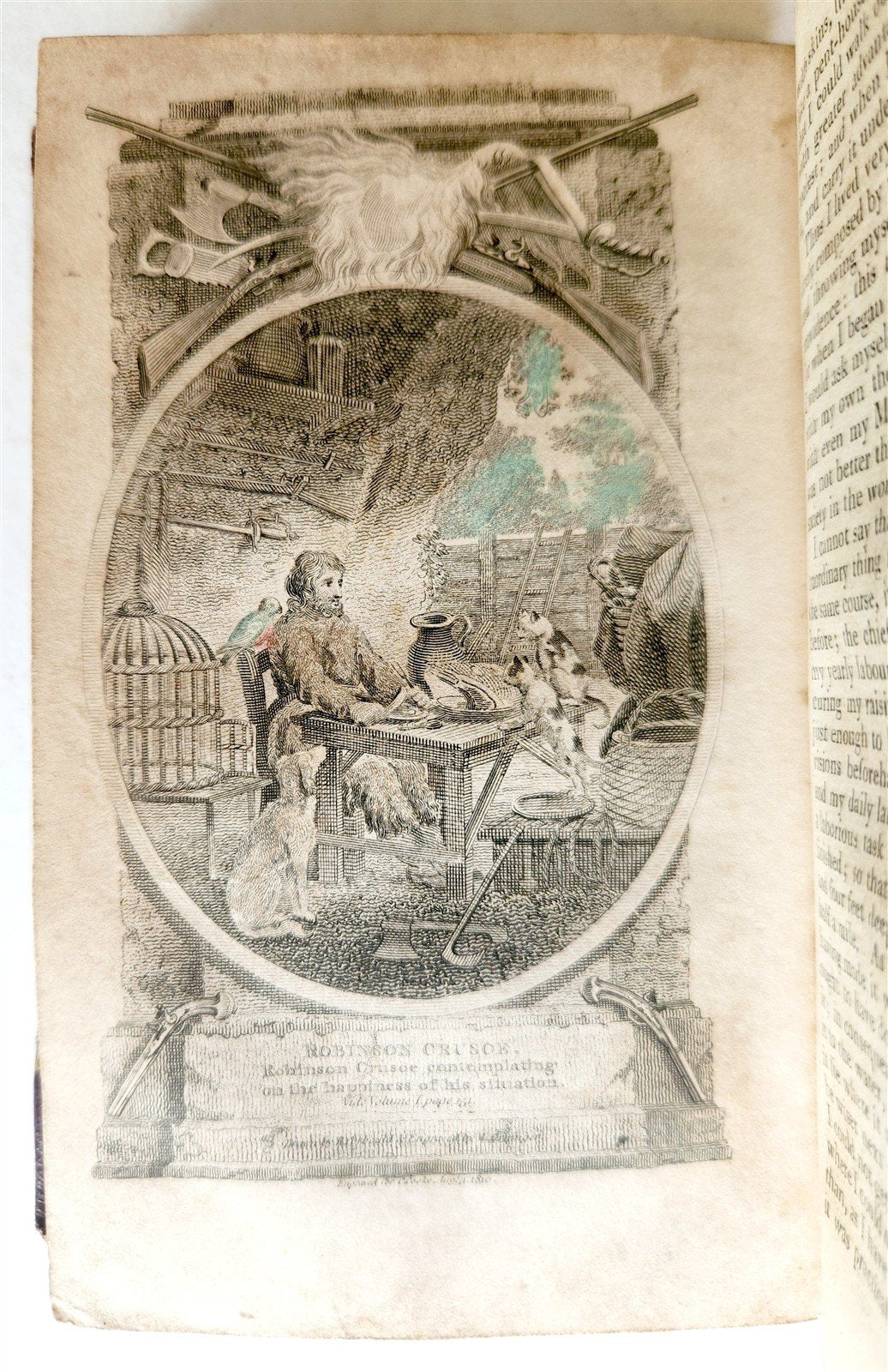 1793 LIFE & ADVENTURES of ROBINSON CRUSOE 3 VOLS antique ILLUSTRATED in ENGLISH