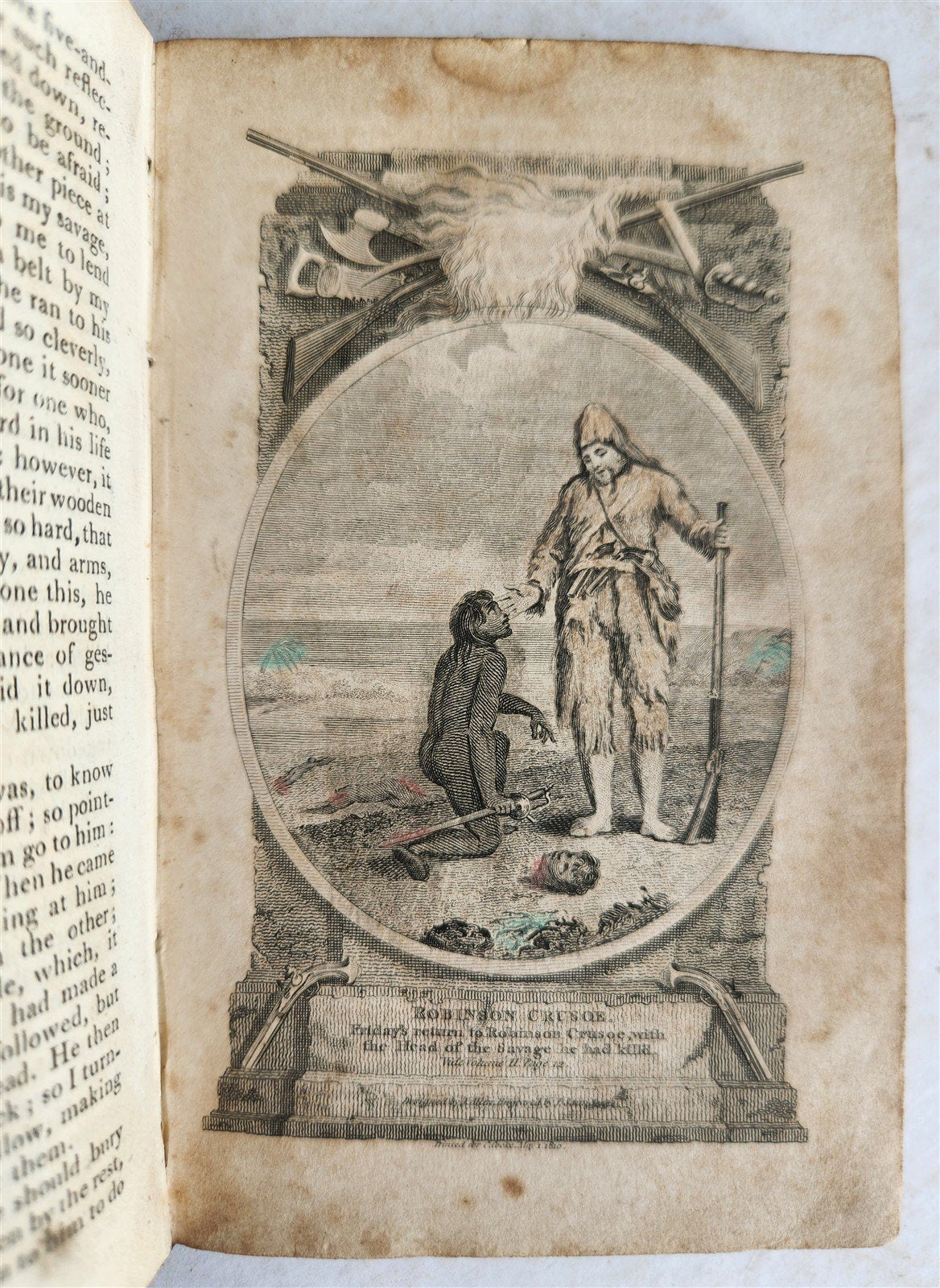 1793 LIFE & ADVENTURES of ROBINSON CRUSOE 3 VOLS antique ILLUSTRATED in ENGLISH