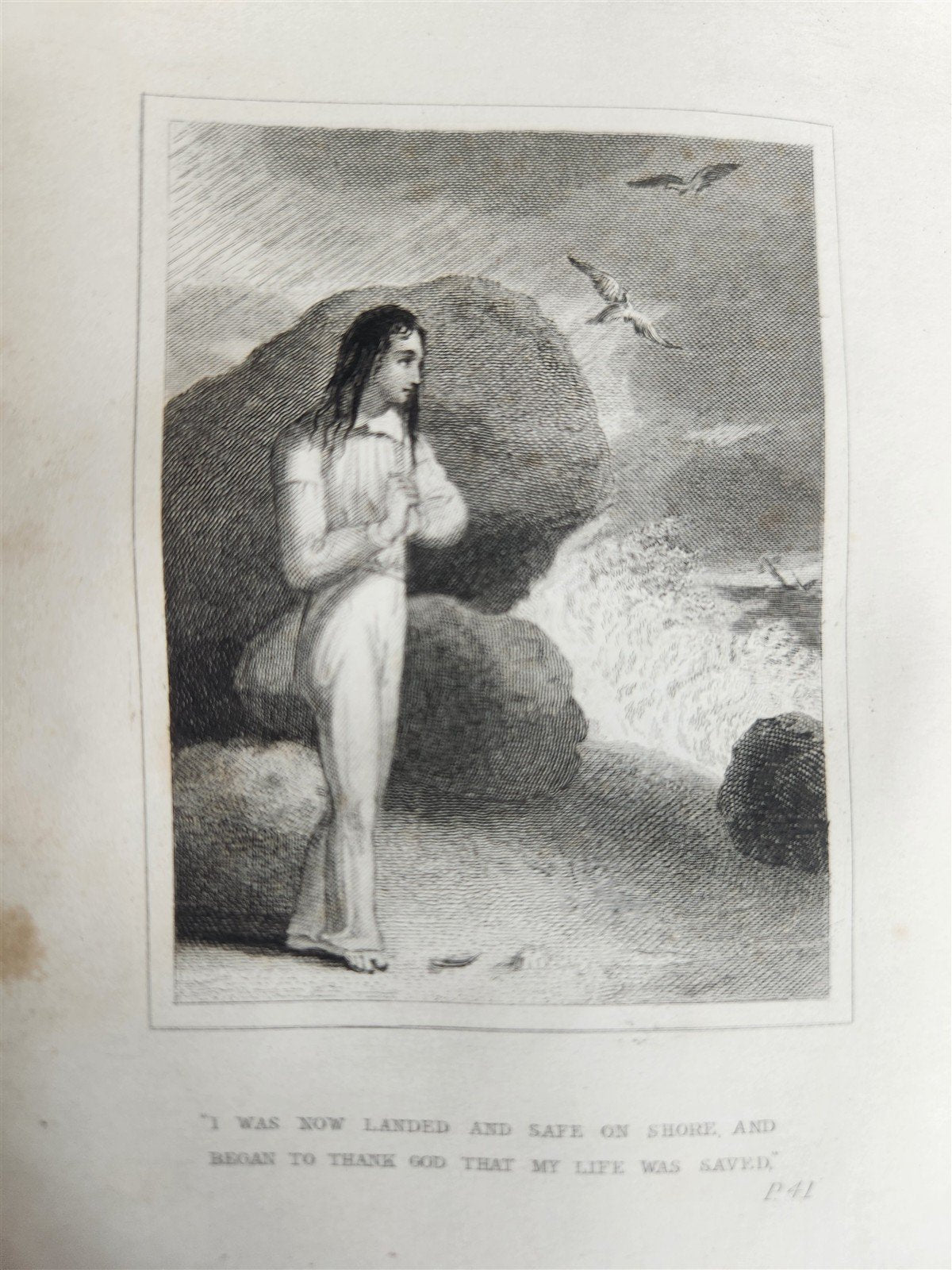 1838 SURPRISING ADVENTURES of ROBINSON CRUSOE antique ILLUSTRATED English