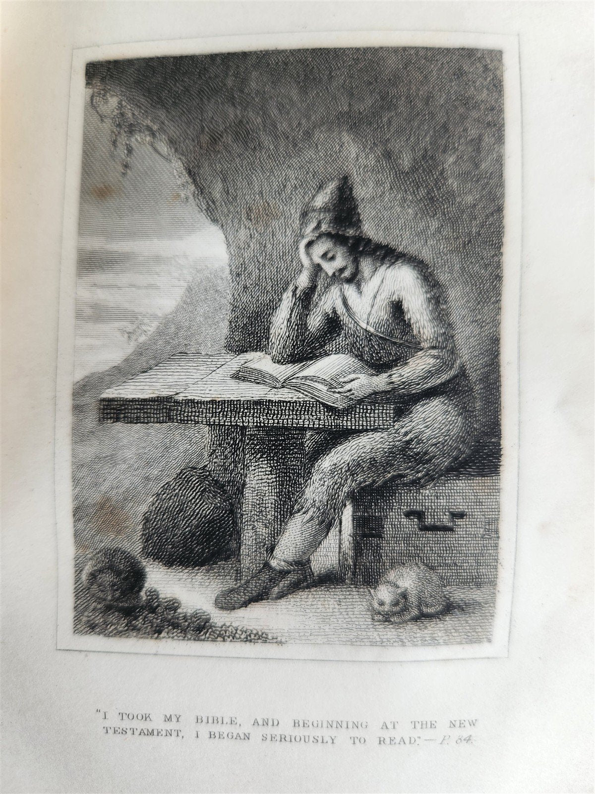 1838 SURPRISING ADVENTURES of ROBINSON CRUSOE antique ILLUSTRATED English