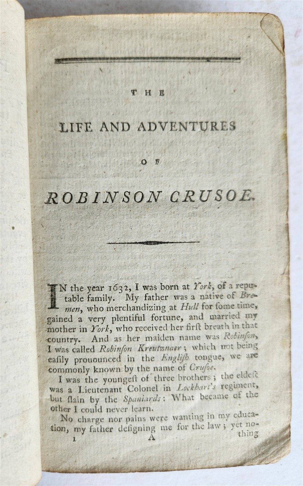 1792 LIFE & ADVENTURES of ROBINSON CRUSOE Edinburgh antique ILLUSTRATED English