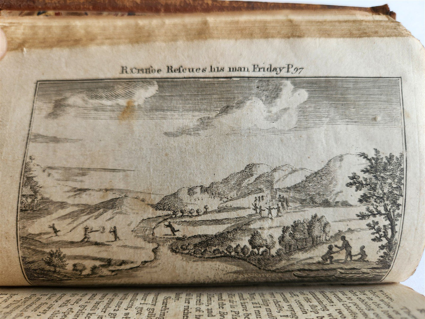 1792 LIFE & ADVENTURES of ROBINSON CRUSOE Edinburgh antique ILLUSTRATED English