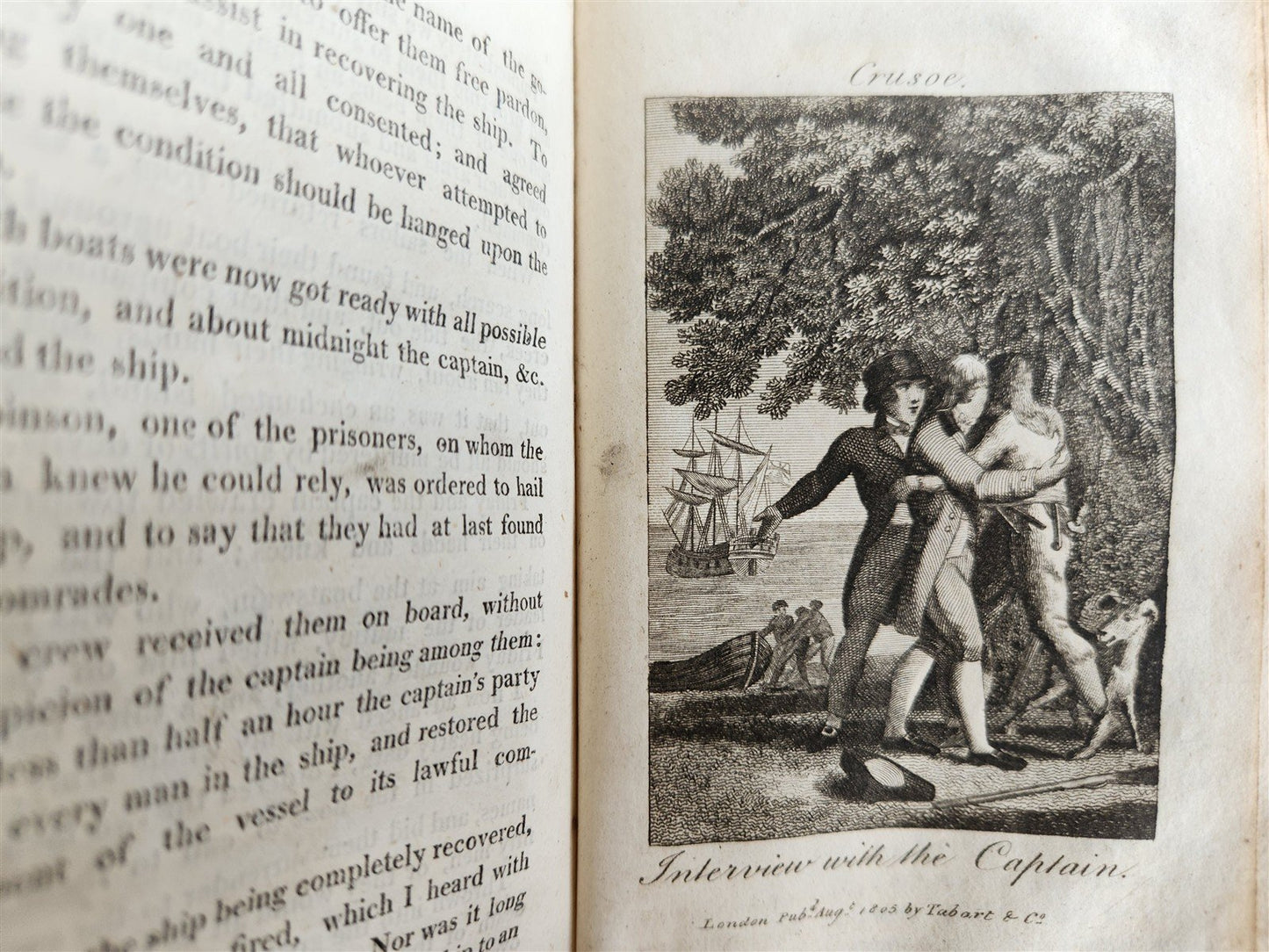 1813 THE LIFE AND ADVENTURES of ROBINSON CRUSOE antique ILLUSTRATED English