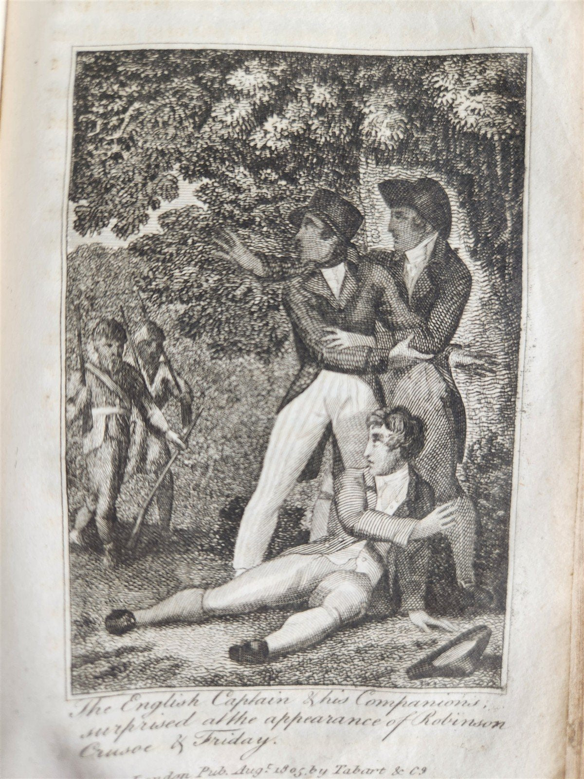 1813 THE LIFE AND ADVENTURES of ROBINSON CRUSOE antique ILLUSTRATED English