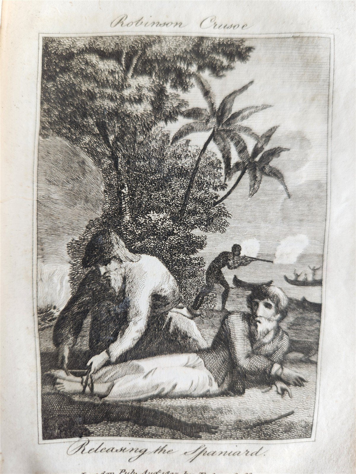 1813 THE LIFE AND ADVENTURES of ROBINSON CRUSOE antique ILLUSTRATED English