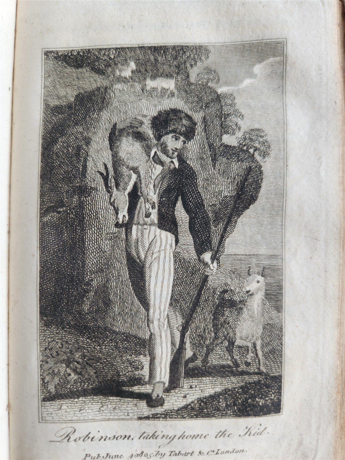 1813 THE LIFE AND ADVENTURES of ROBINSON CRUSOE antique ILLUSTRATED English