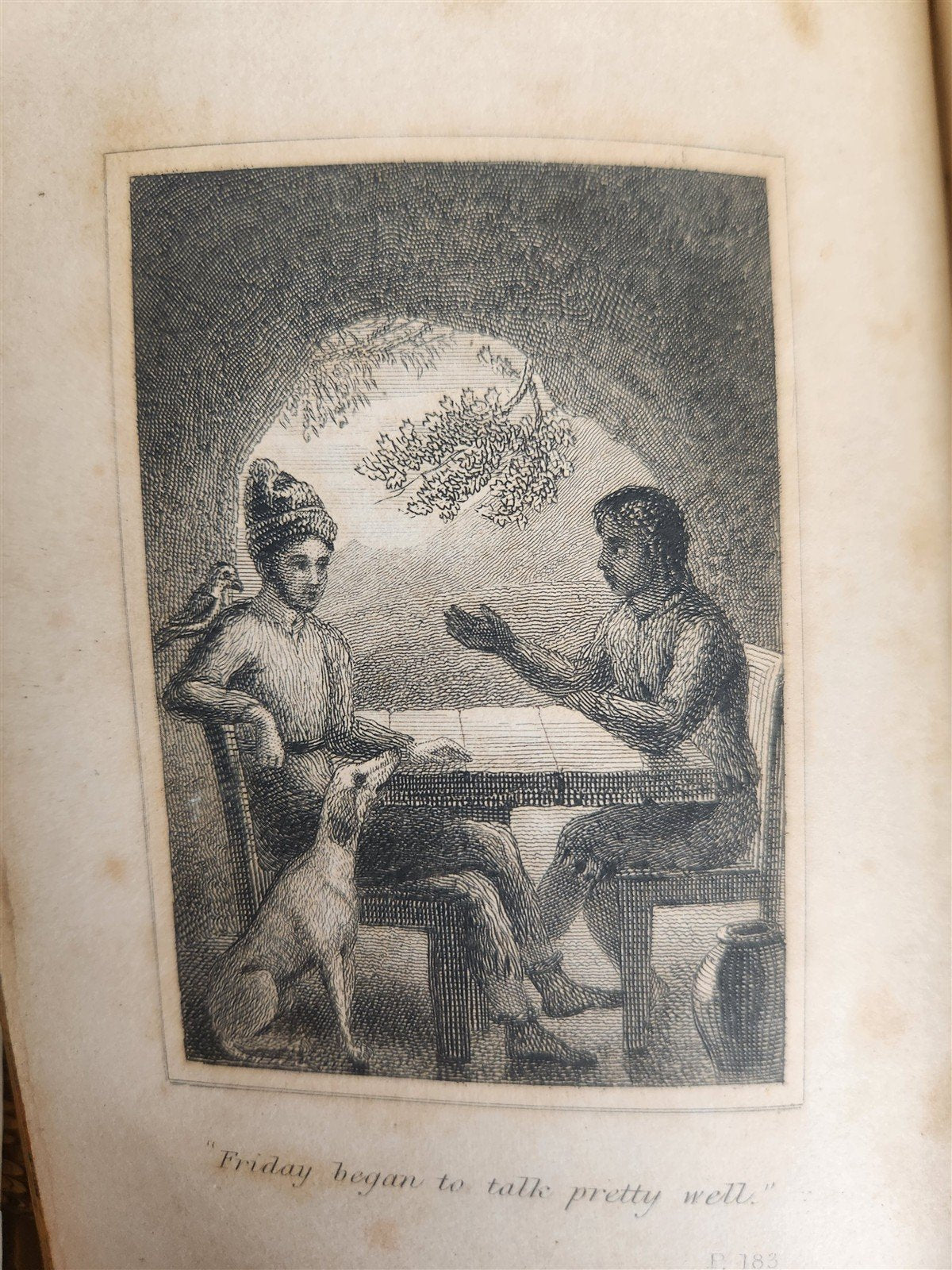 1831 THE LIFE AND ADVENTURES of ROBINSON CRUSOE antique ILLUSTRATED English