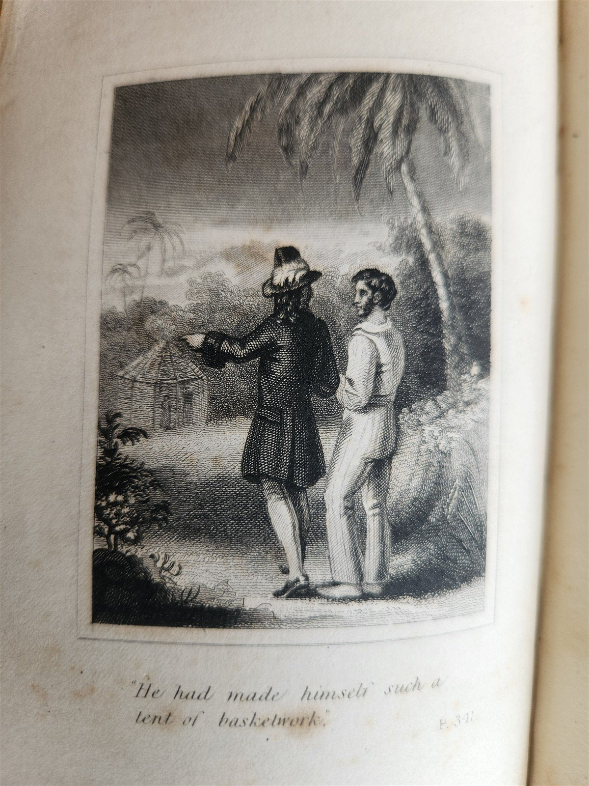 1831 THE LIFE AND ADVENTURES of ROBINSON CRUSOE antique ILLUSTRATED English