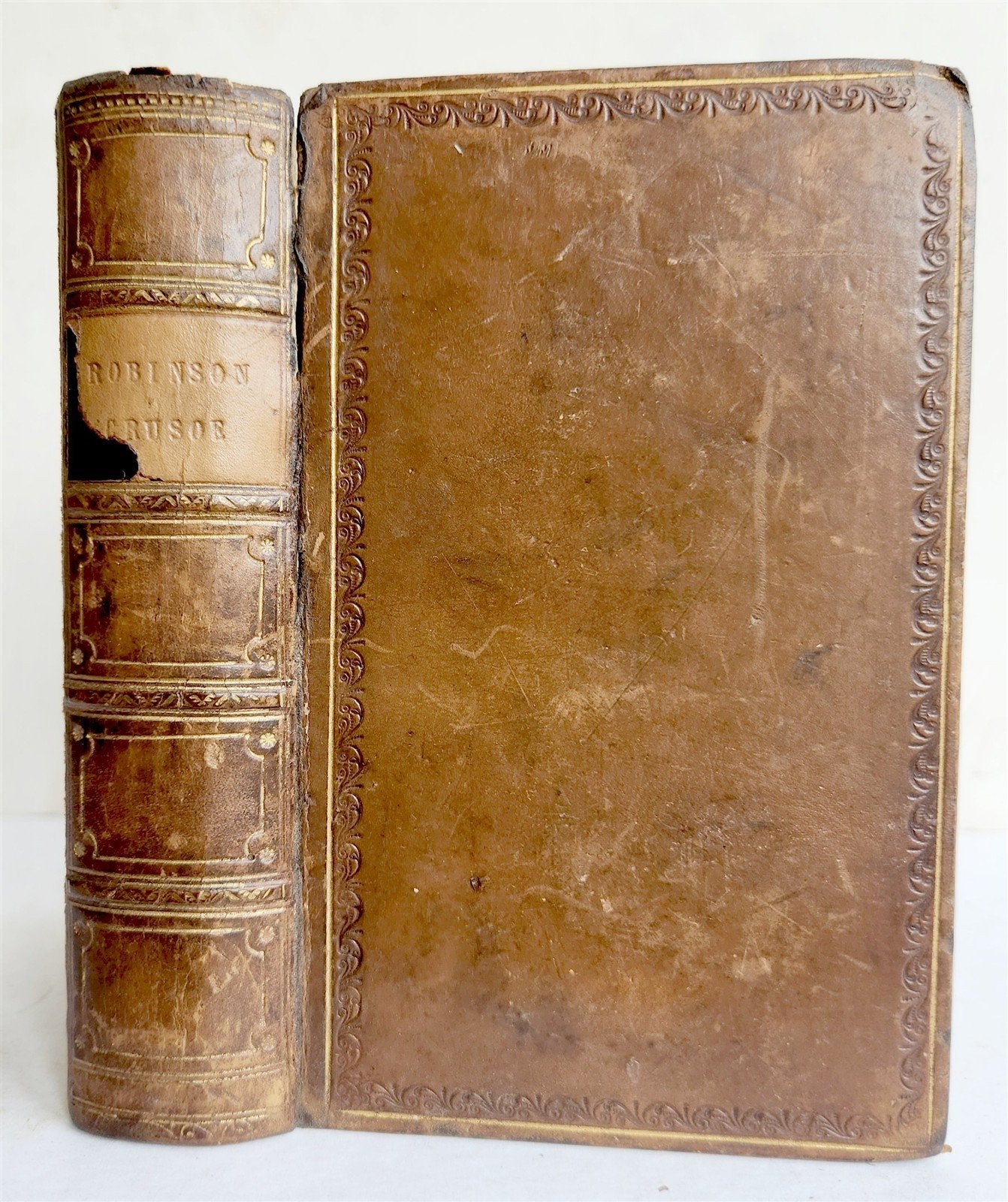 1832 SURPRISING ADVENTURES of ROBINSON CRUSOE antique ILLUSTRATED English