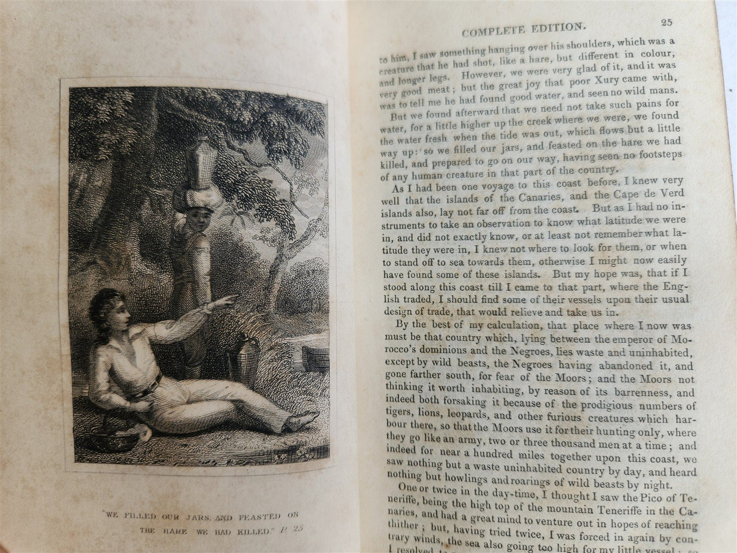 1832 SURPRISING ADVENTURES of ROBINSON CRUSOE antique ILLUSTRATED English