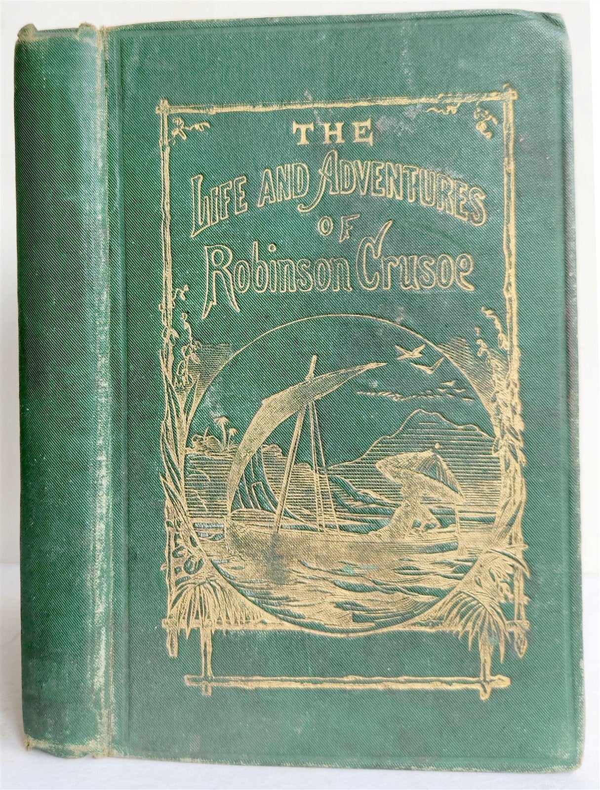 1880s LIFE AND ADVENTURES of ROBINSON CRUSOE antique in ENGLISH Edinburgh