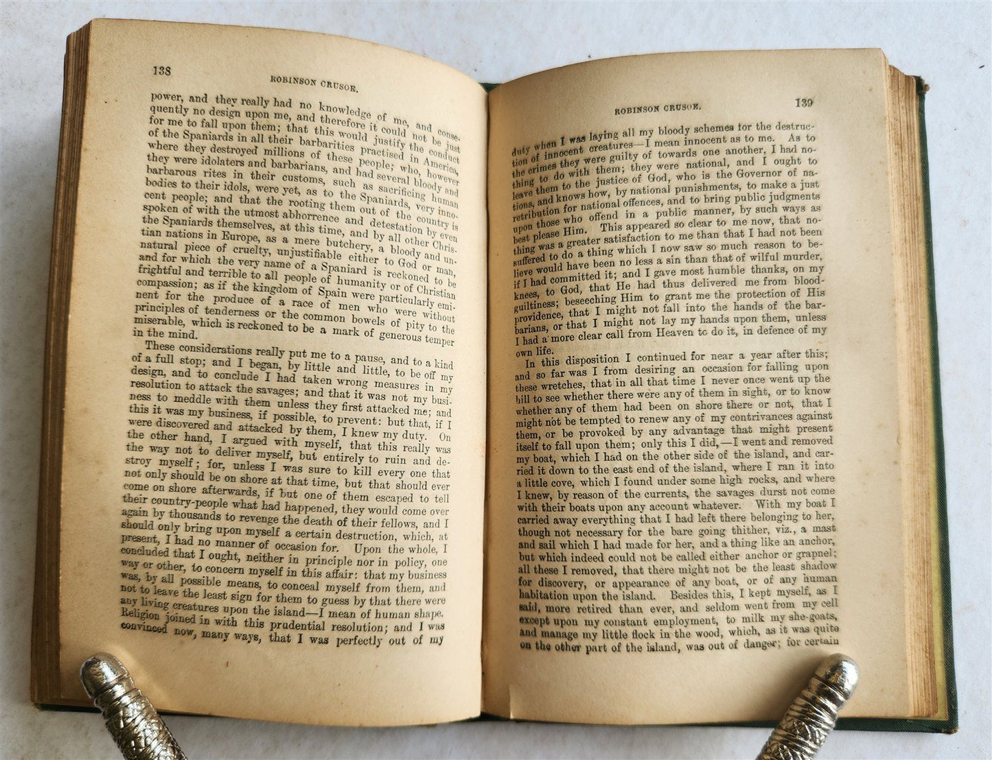 1880s LIFE AND ADVENTURES of ROBINSON CRUSOE antique in ENGLISH Edinburgh