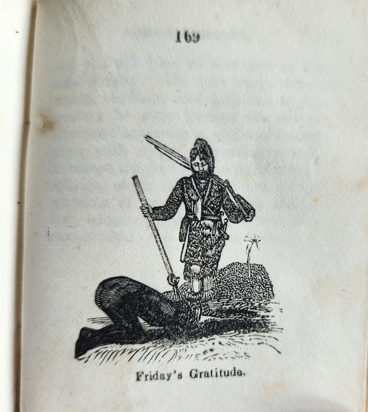 1850 LITTLE ROBINSON CRUSOE antique ILLUSTRATED English Philadelphia Americana