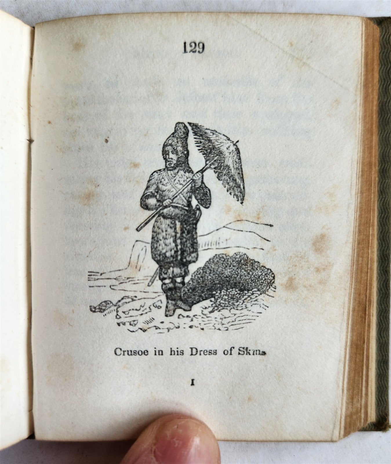 1850 LITTLE ROBINSON CRUSOE antique ILLUSTRATED English Philadelphia Americana