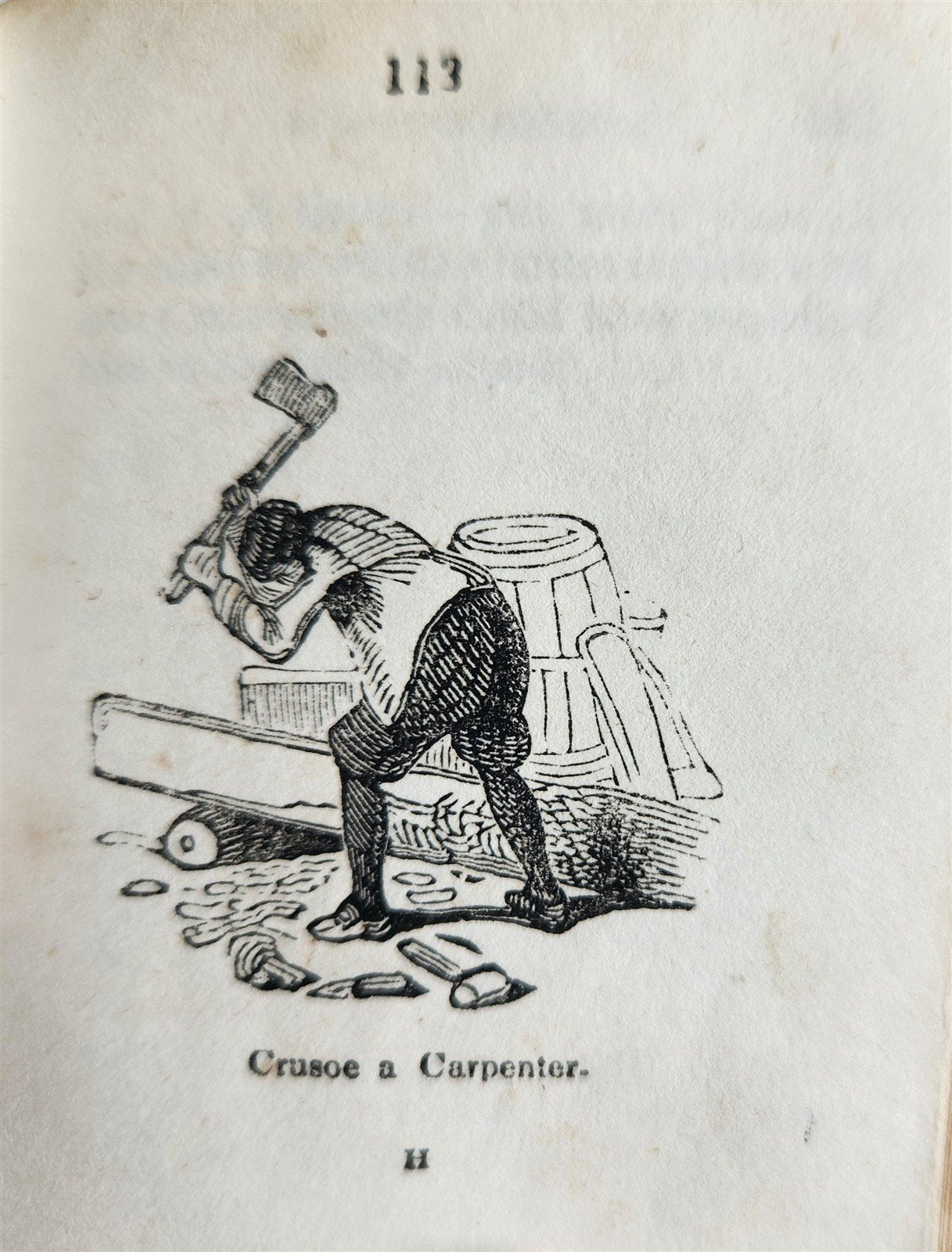 1850 LITTLE ROBINSON CRUSOE antique ILLUSTRATED English Philadelphia Americana