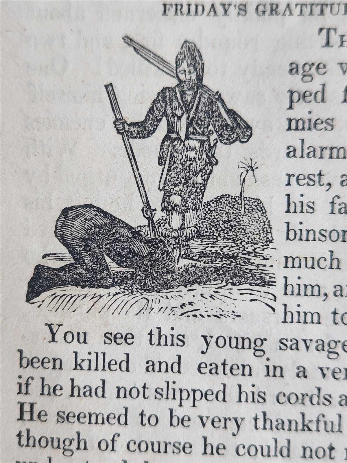 1845 LITTLE ROBINSON CRUSOE antique ILLUSTRATED English Philadelphia Americana
