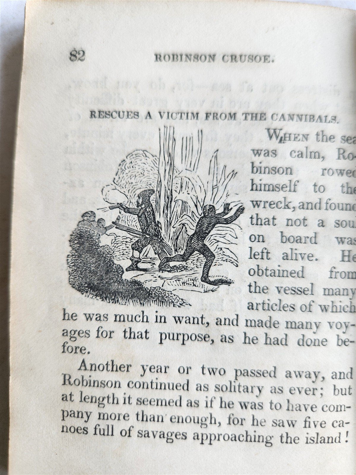 1845 LITTLE ROBINSON CRUSOE antique ILLUSTRATED English Philadelphia Americana