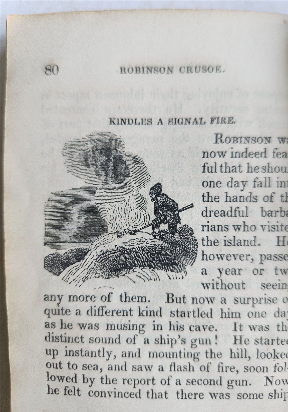 1845 LITTLE ROBINSON CRUSOE antique ILLUSTRATED English Philadelphia Americana