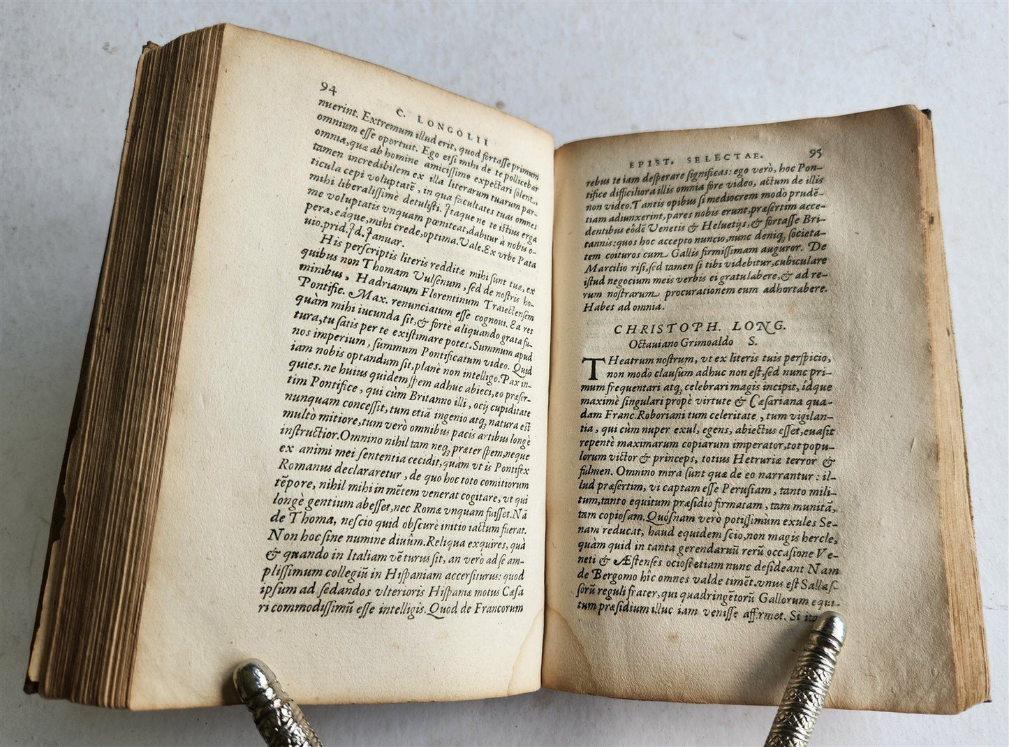1581 Epistles of French & Italian humanists antique Pierre Bunel & Paolo Manuzio