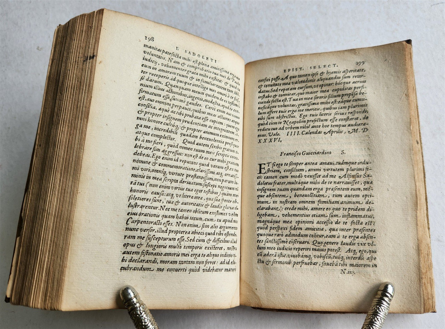 1581 Epistles of French & Italian humanists antique Pierre Bunel & Paolo Manuzio