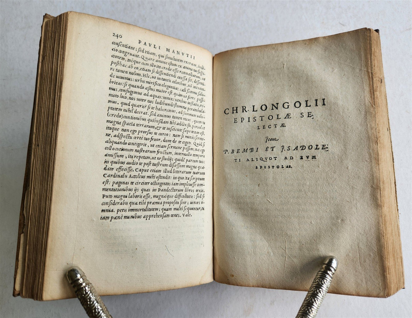 1581 Epistles of French & Italian humanists antique Pierre Bunel & Paolo Manuzio
