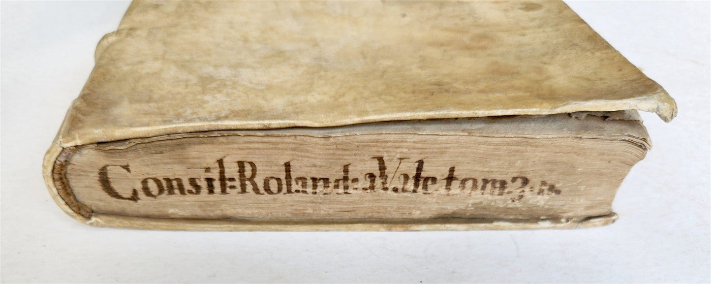 1570 LAW BOOK CONSILIORUM sev mavis RESPONSORUM ROLANDI A VALLE antique FOLIO