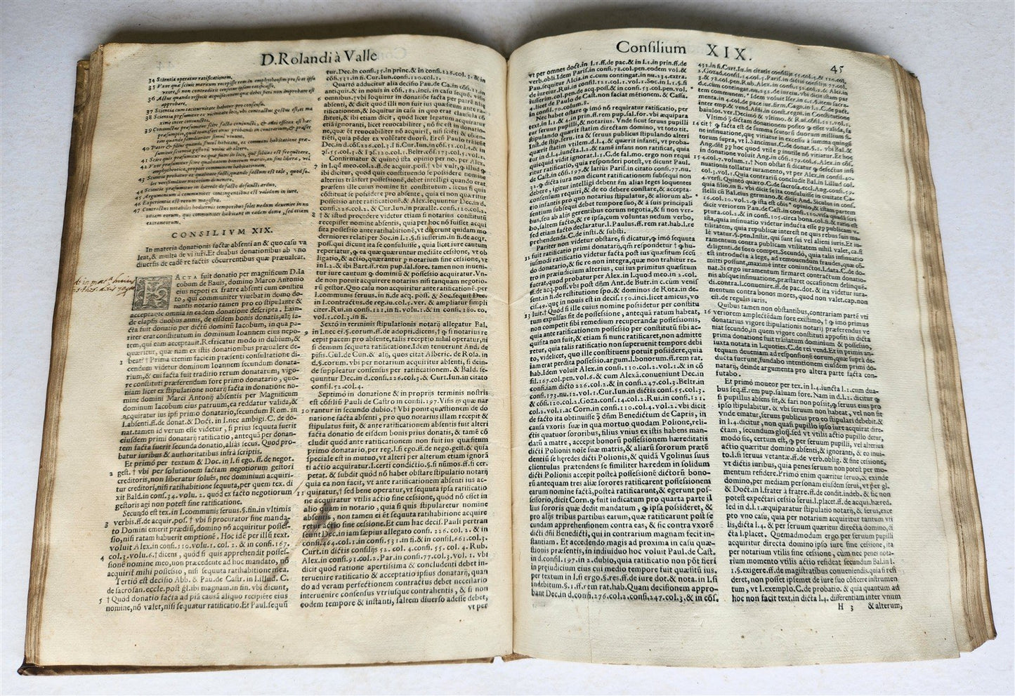 1571 LAW BOOK ROLANDO DALLA VALLE LEGAL ADVICES antique FOLIO