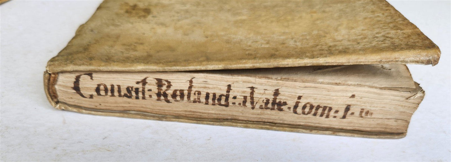 1571 LAW BOOK ROLANDO DALLA VALLE LEGAL ADVICES antique FOLIO
