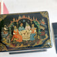 RUSSIAN PALEKH SCHOOL 1987 5 SIDES LACQUER BOX TSAR SALTAN vintage SIGNED