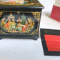 RUSSIAN PALEKH SCHOOL 1987 5 SIDES LACQUER BOX TSAR SALTAN vintage SIGNED