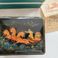 RUSSIAN PALEKH SCHOOL 1985 HAND PAINTED LACQUER BOX TROIKA vintage ARTIST SIGNED