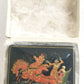 RUSSIAN PALEKH SCHOOL 1983 HAND PAINTED LACQUER BOX TROIKA vintage ARTIST SIGNED