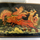 RUSSIAN PALEKH SCHOOL 1983 HAND PAINTED LACQUER BOX TROIKA vintage ARTIST SIGNED