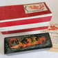 RUSSIAN PALEKH SCHOOL 1984 HAND PAINTED LACQUER BOX TROIKA vintage ARTIST SIGNED