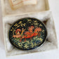 RUSSIAN PALEKH SCHOOL 1984 HAND PAINTED LACQUER BOX TROIKA vintage