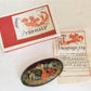 RUSSIAN PALEKH SCHOOL 1984 HAND PAINTED LACQUER PAPER MACHE BROOCH vintage