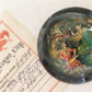 RUSSIAN PALEKH SCHOOL 1984 HAND PAINTED LACQUER PAPER MACHE BROOCH SADKO vintage