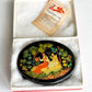 RUSSIAN PALEKH SCHOOL 1980 HANDPAINTED LACQUER BOX SCARLET FLOWER vintage SIGNED