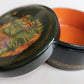 RUSSIAN HAND PAINTED LACQUER BOX vintage UNUSUAL