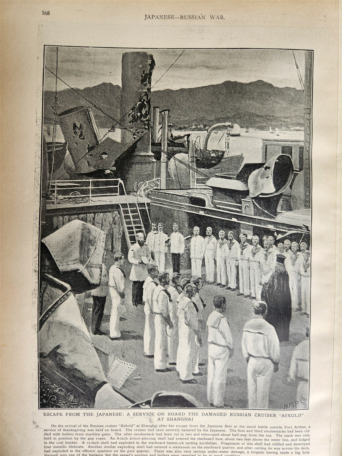 1906 RUSSIA and JAPAN FULLY ILLUSTRATED antique FOLIO on RUSSO JAPANESE WAR