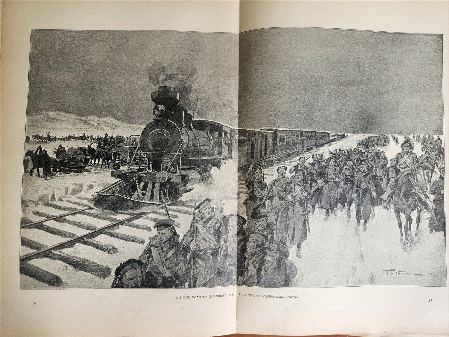 1906 RUSSIA and JAPAN FULLY ILLUSTRATED antique FOLIO on RUSSO JAPANESE WAR