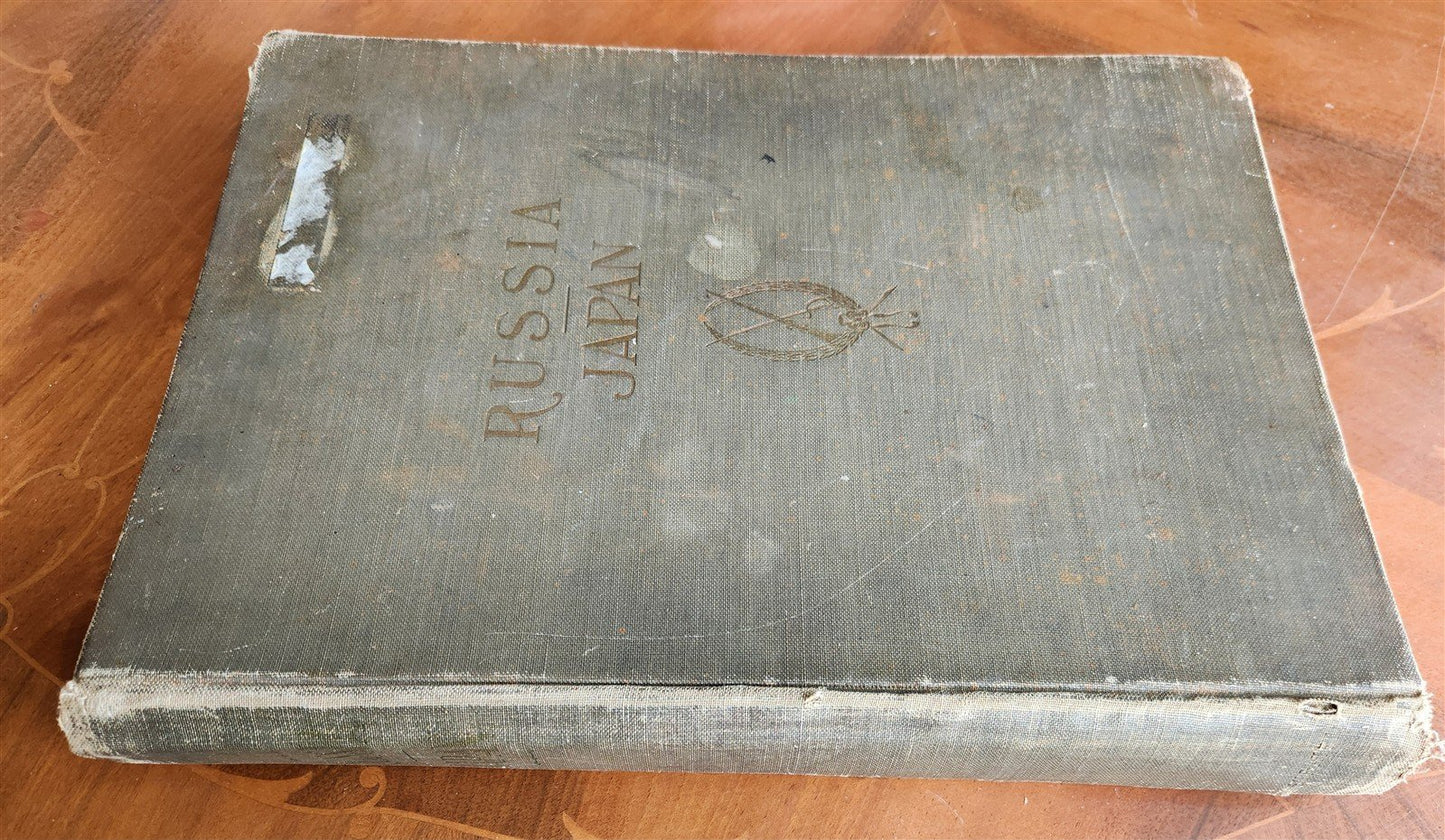 1906 RUSSIA and JAPAN FULLY ILLUSTRATED antique FOLIO on RUSSO JAPANESE WAR