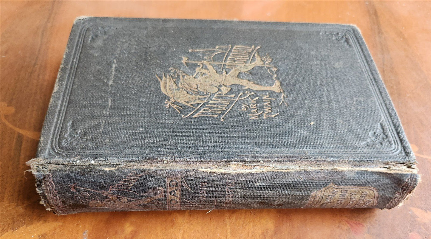 1880 TRAMP ABROAD by MARK TWAIN antique ILLUSTRATED 1st AMERICAN EDITION