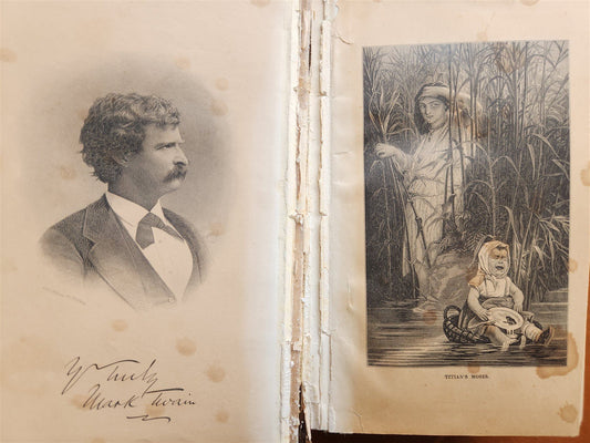 1880 TRAMP ABROAD by MARK TWAIN antique ILLUSTRATED 1st AMERICAN EDITION