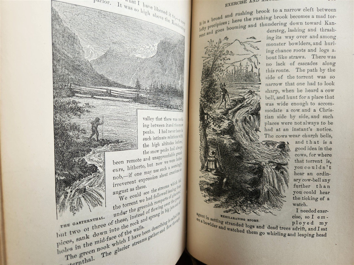 1880 TRAMP ABROAD by MARK TWAIN antique ILLUSTRATED 1st AMERICAN EDITION