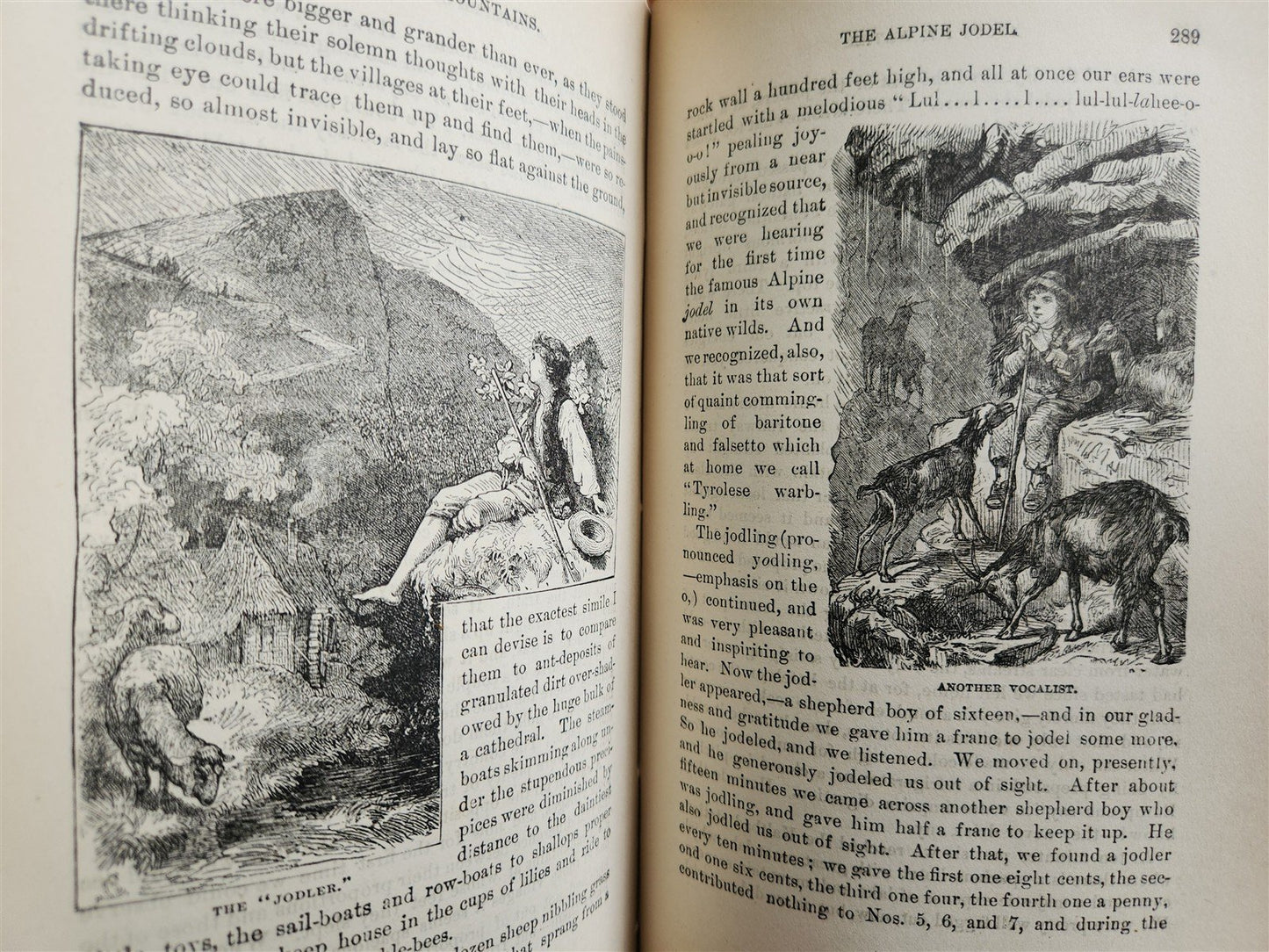 1880 TRAMP ABROAD by MARK TWAIN antique ILLUSTRATED 1st AMERICAN EDITION