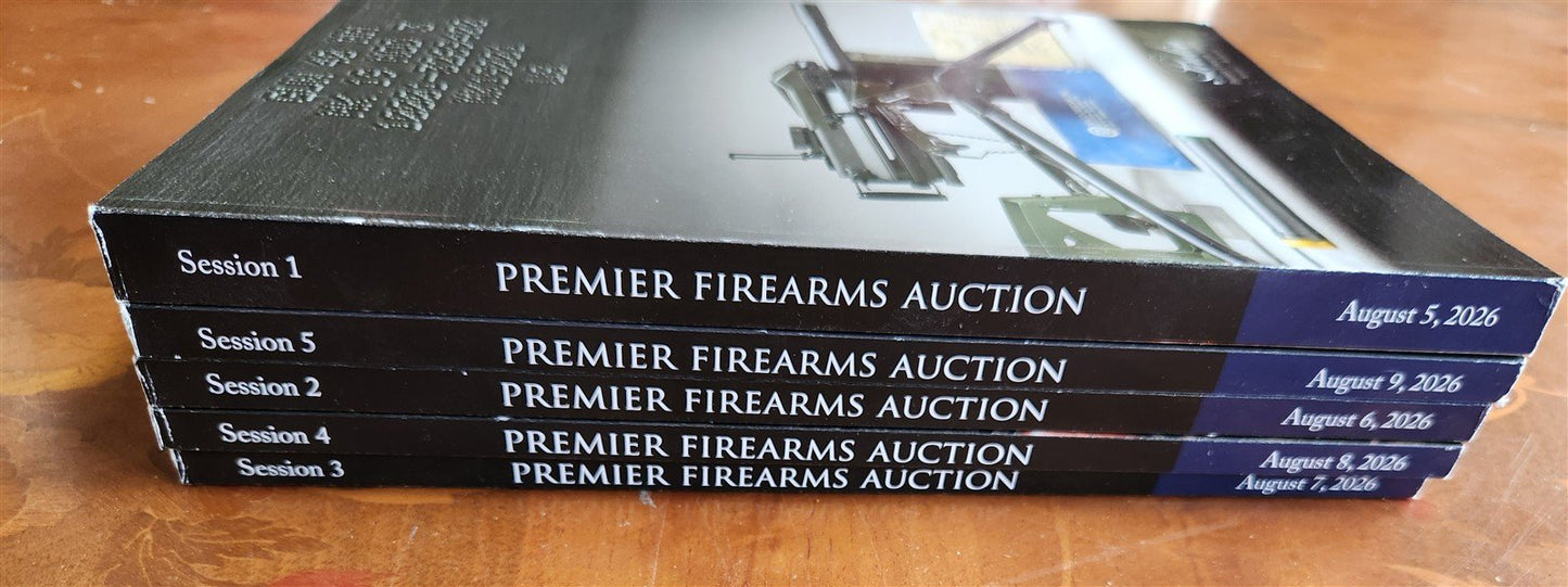 ANTIQUE PREMIER FIREARMS LOT of 5 August 2026 POULIN AUCTION CATALOGS militaria